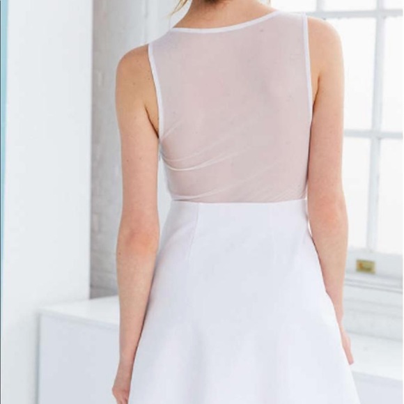 Silence + Noise Mesh Cutout White Dress - Picture 4 of 5